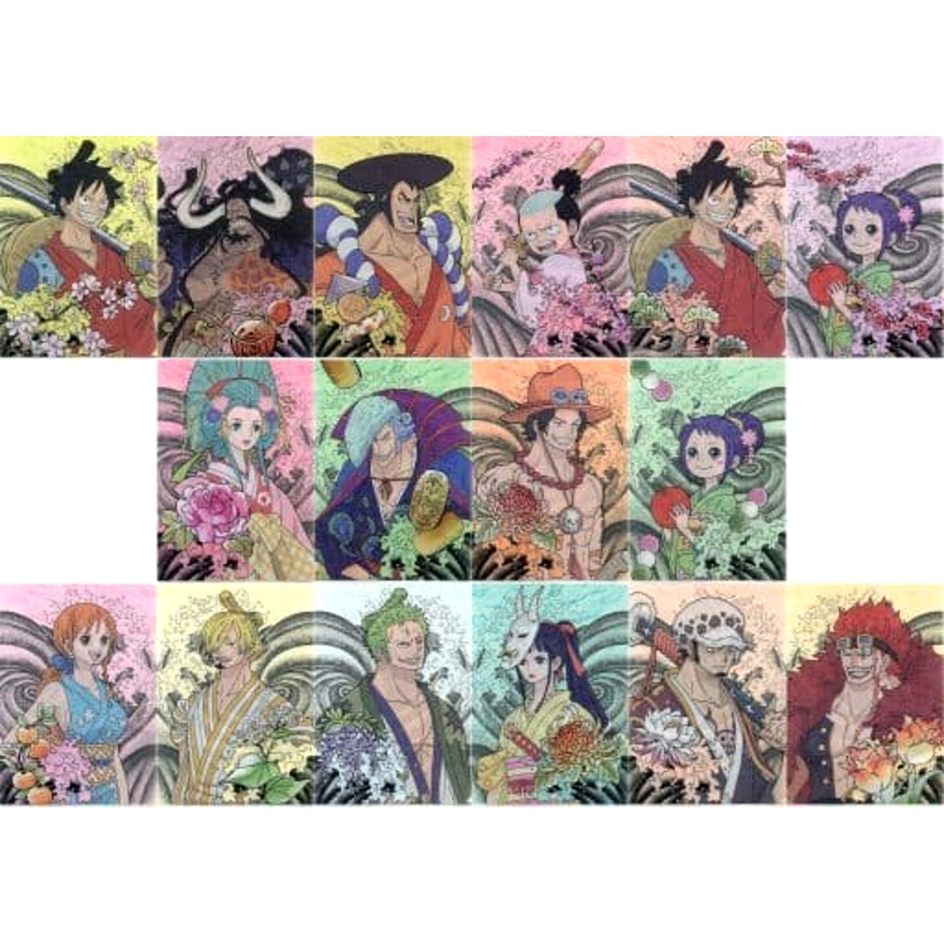 One Piece Luffytaro & Others All 8 Types Set Ichiban Kuji Wano Country Act 2 A4 File Folder Set Prize I [USED]