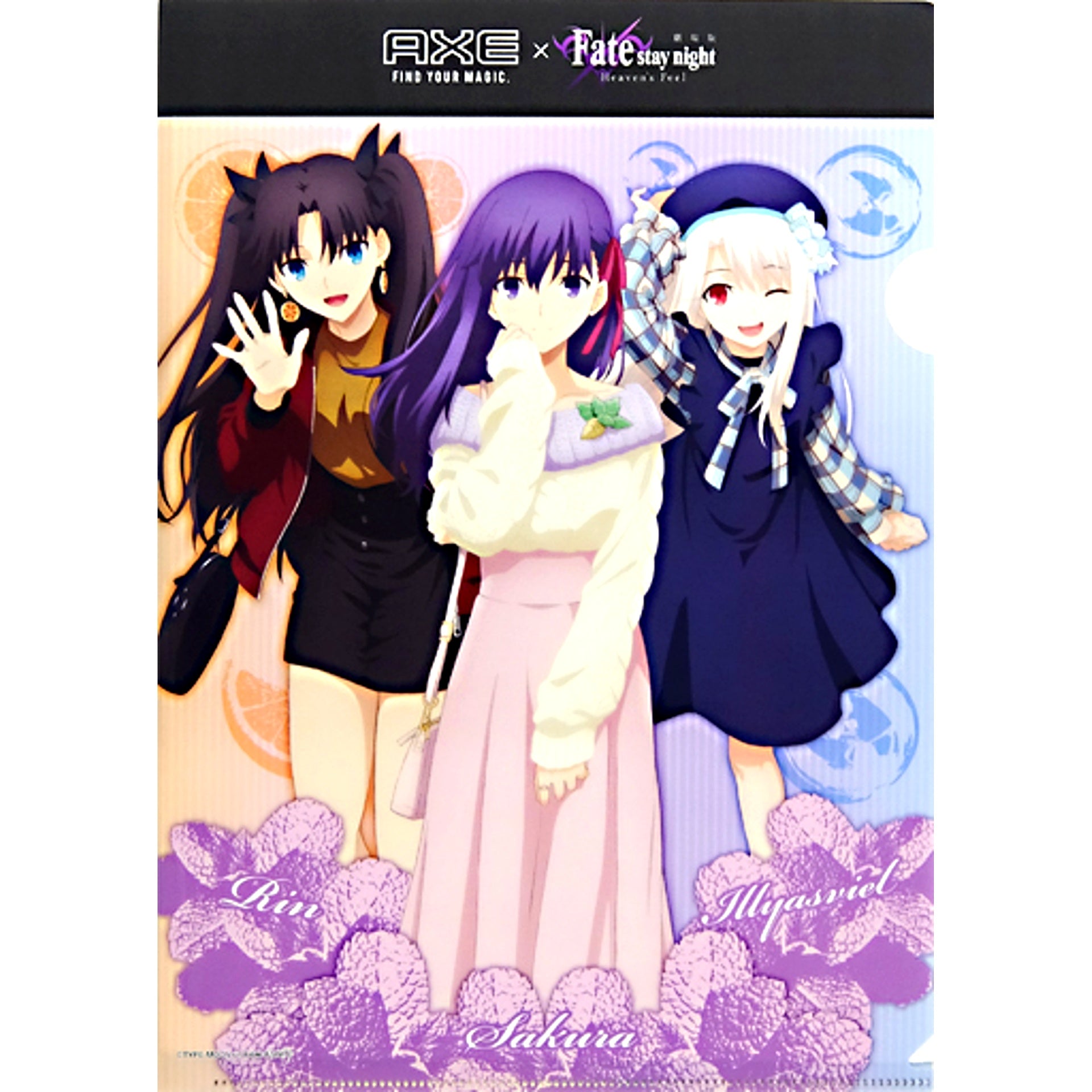 Group Fate/stay night Heaven's Feel Movie x AXE Present Campaign Winning Prize A4 Original Clear File [USED]