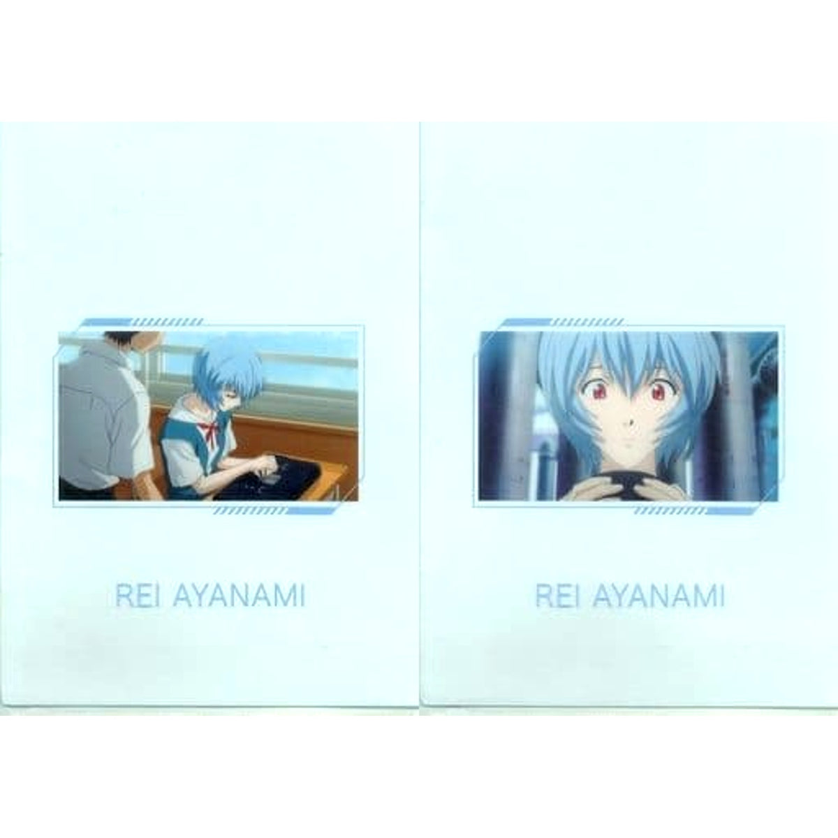 Evangelion: 3.0+1.0 Thrice Upon a Time Rei Ayanami B Ichiban Kuji Unit-01, Awakens...! A4 Clear File Set 2 Pieces Prize H [USED]