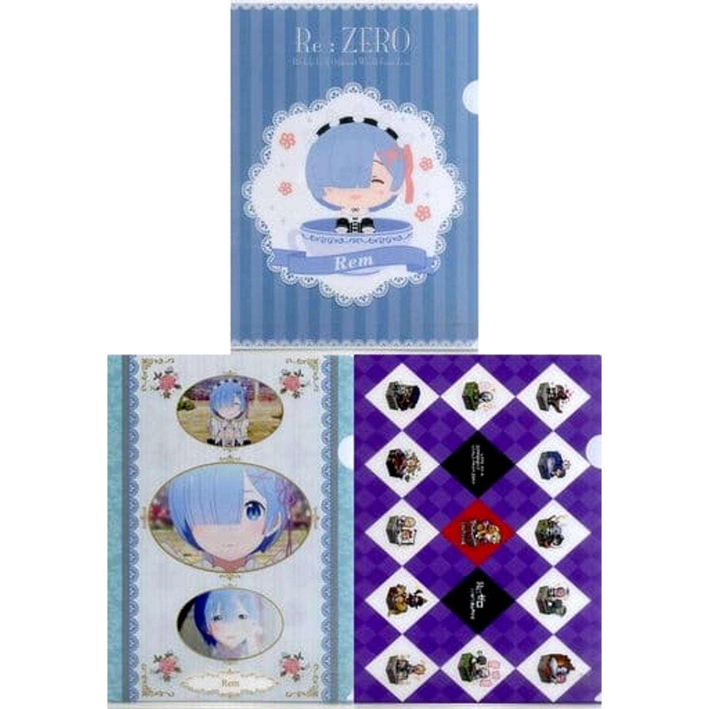Re:ZERO -Starting Life in Another World- Rem Ichiban Kuji Be Grateful, It's a Bouquet in Both Hands A4 File Folder Set Prize E [USED]
