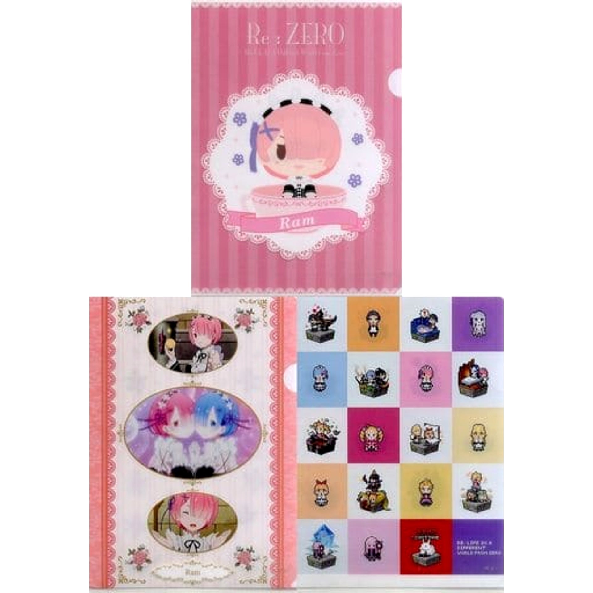 Re:ZERO -Starting Life in Another World- Ram Ichiban Kuji Be Grateful, It's a Bouquet in Both Hands A4 File Folder Set Prize E [USED]