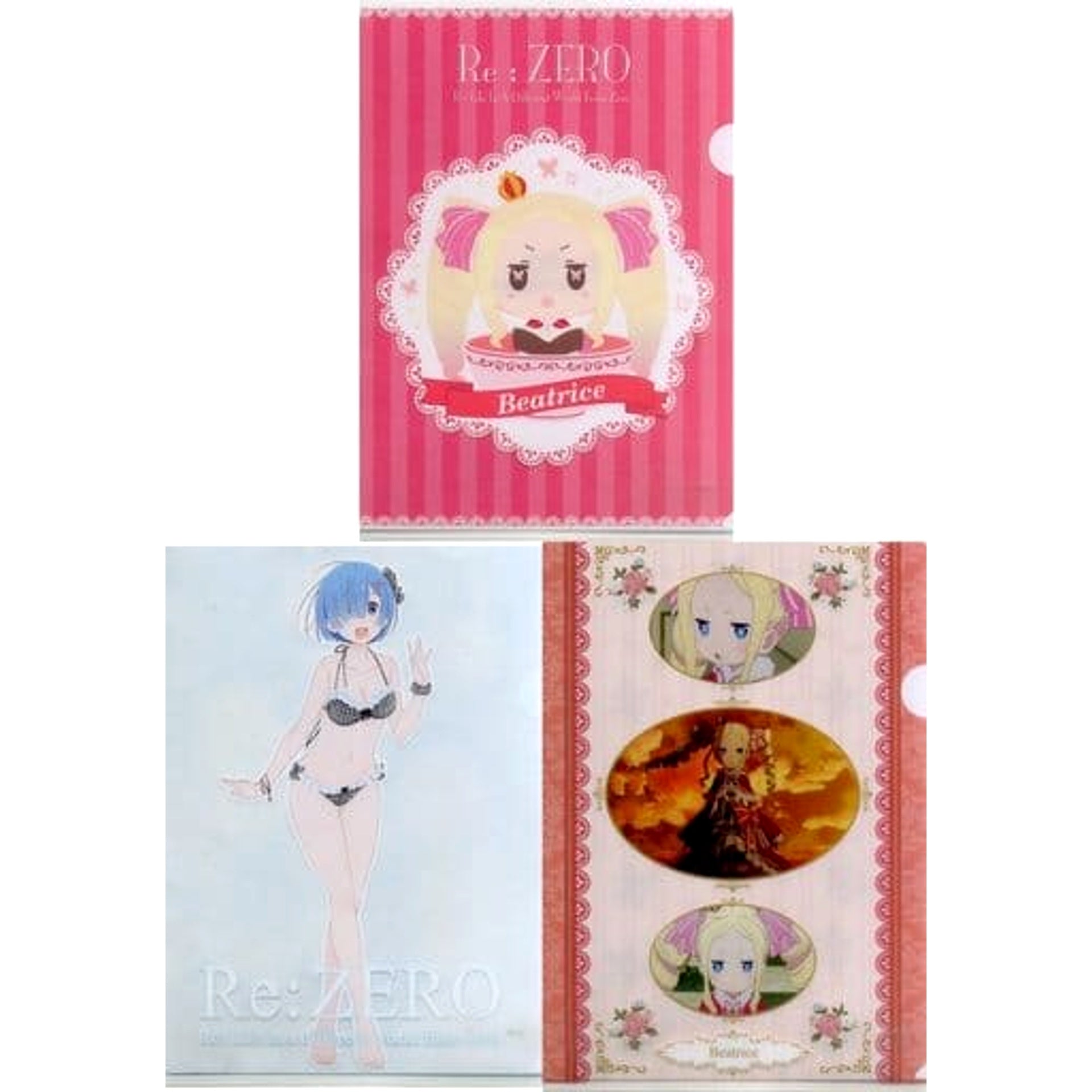 Re:ZERO -Starting Life in Another World- Beatrice Ichiban Kuji Be Grateful, It's a Bouquet in Both Hands A4 File Folder Set Prize E [USED]