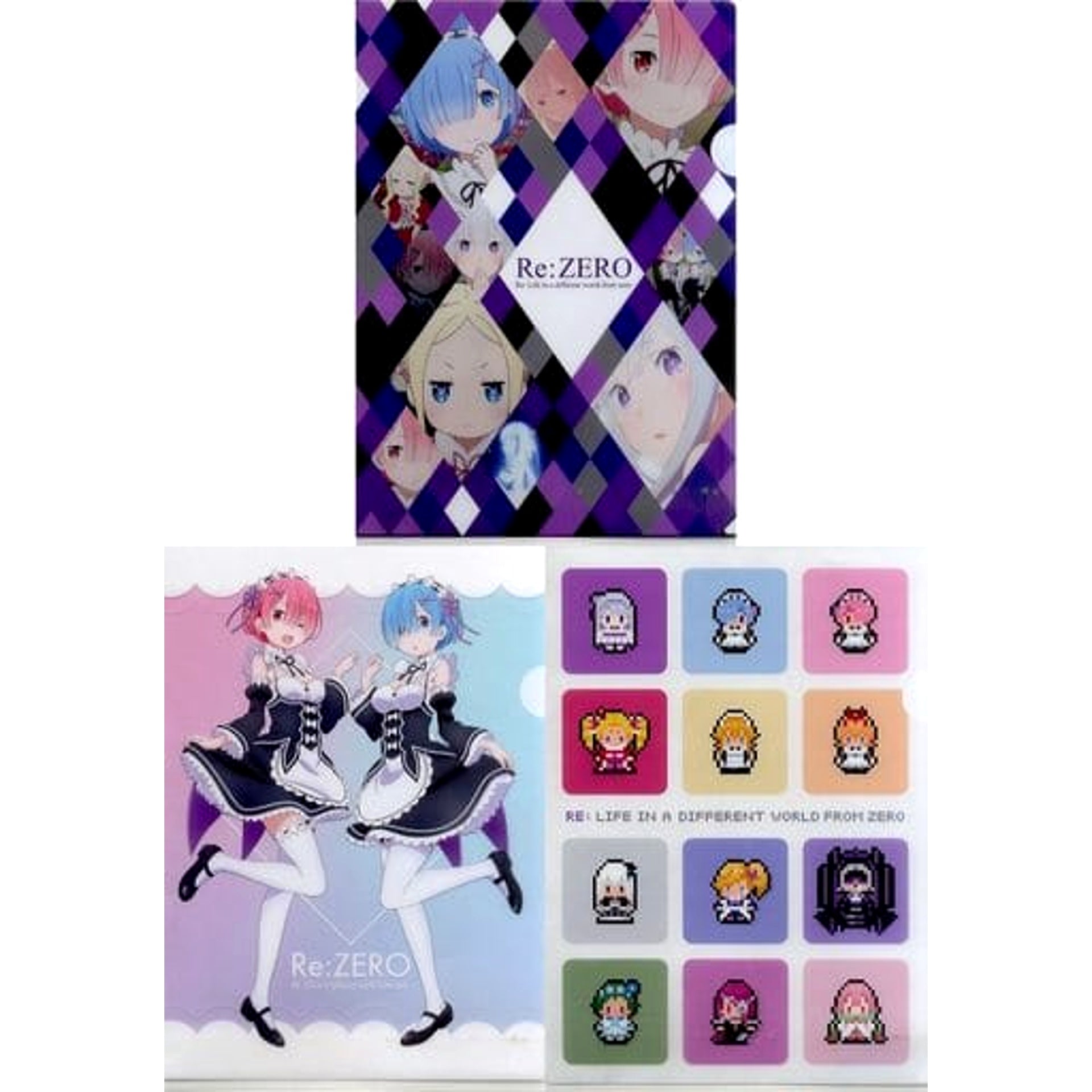 Re:ZERO -Starting Life in Another World- Ichiban Kuji Be Grateful, It's a Bouquet in Both Hands A4 File Folder Set Prize E [USED]