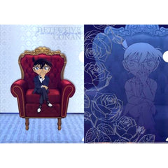 Conan Edogawa L Prize A4 Clear File Set of 2 Sega Lucky Kuji Detective Conan Red Party Collection [USED]