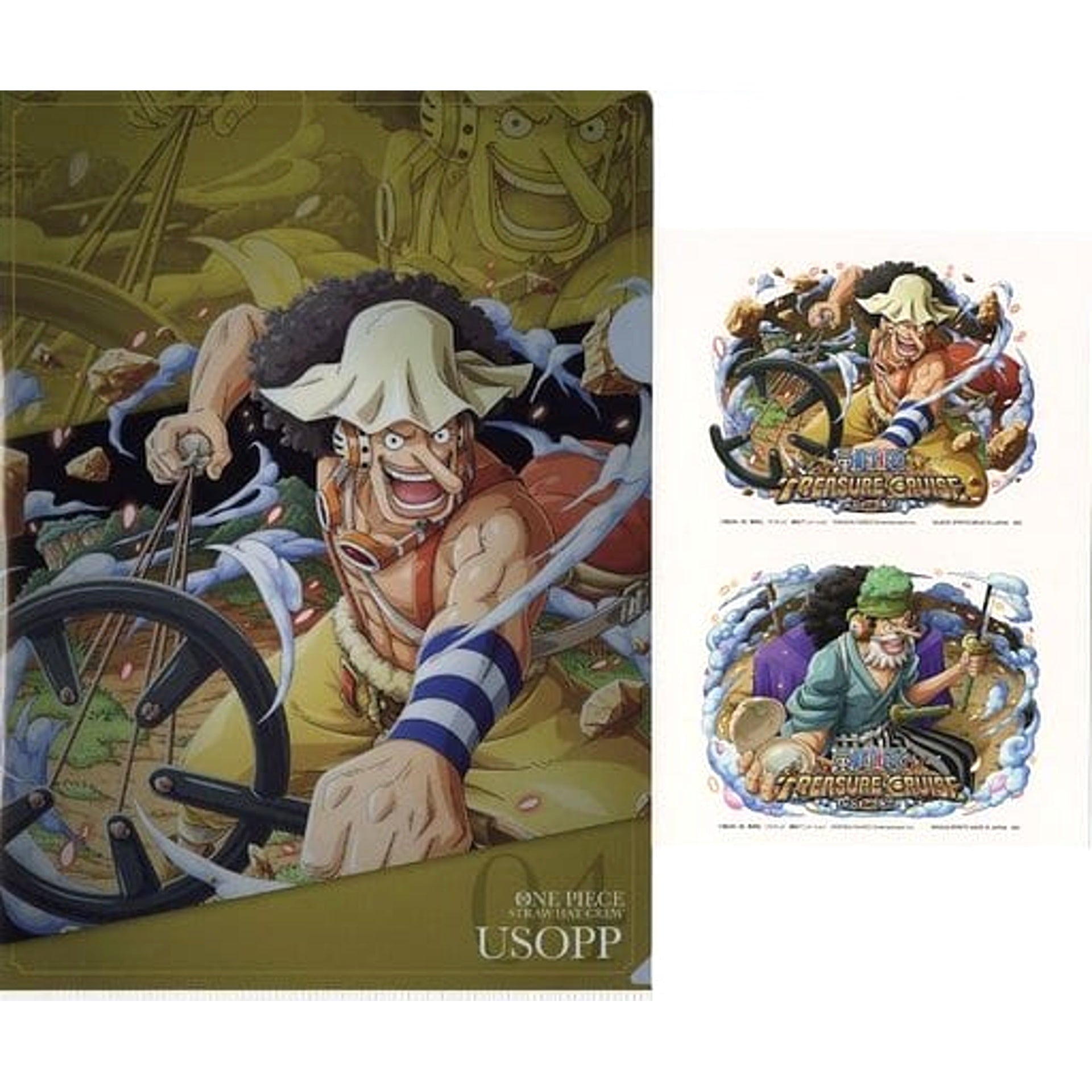 One Piece Usopp Ichiban Kuji With Treasure Cruise Vol. 2 Clear File & Sticker Set Treasure Cruise Prize G [USED]