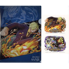 One Piece Sanji Ichiban Kuji With Treasure Cruise Vol. 2 Clear File & Sticker Set Treasure Cruise Prize G [USED]