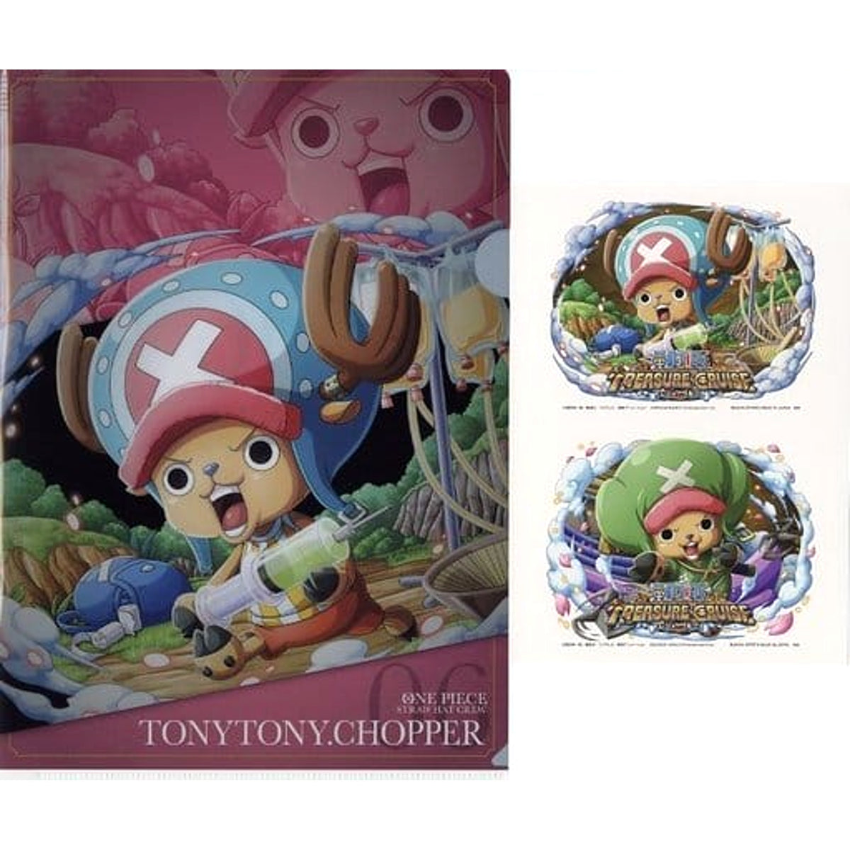 One Piece Tony Tony Chopper Ichiban Kuji With Treasure Cruise Vol. 2 Clear File & Sticker Set Treasure Cruise Prize G [USED]
