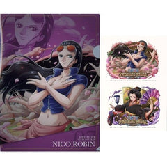 One Piece Nico Robin Ichiban Kuji With Treasure Cruise Vol. 2 Clear File & Sticker Set Treasure Cruise Prize G [USED]