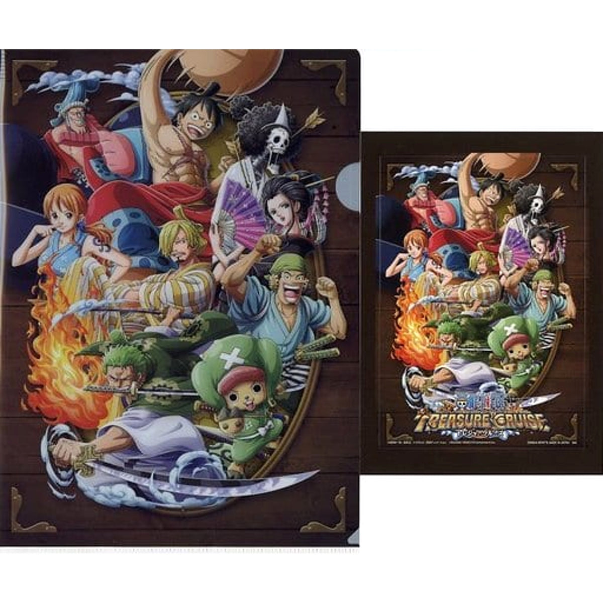 One Piece Straw Hat Pirates Ichiban Kuji With Treasure Cruise Vol. 2 Clear File & Sticker Set Treasure Cruise Prize G [USED]