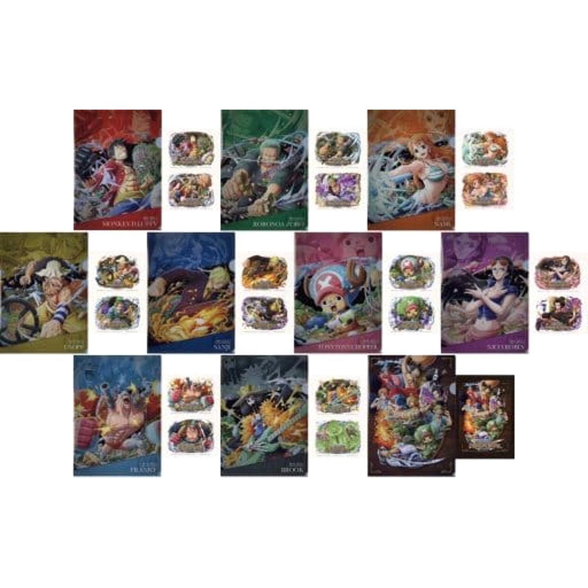 One Piece Chopper & Others All 10 Types Set Ichiban Kuji With Treasure Cruise Vol. 2 Clear File & Sticker Set Treasure Cruise Prize G [USED]