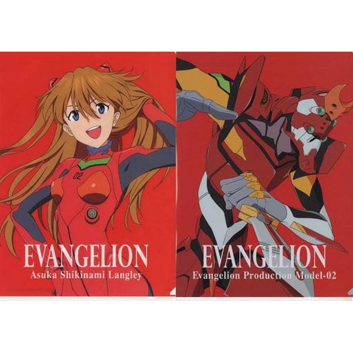 Evangelion: 3.0+1.0 Thrice Upon a Time Asuka Shikinami Langley Red Plug Suit Ichiban Kuji Unit 13 Starts Up! A4 Clear File Set 2 Pieces Prize G [USED]