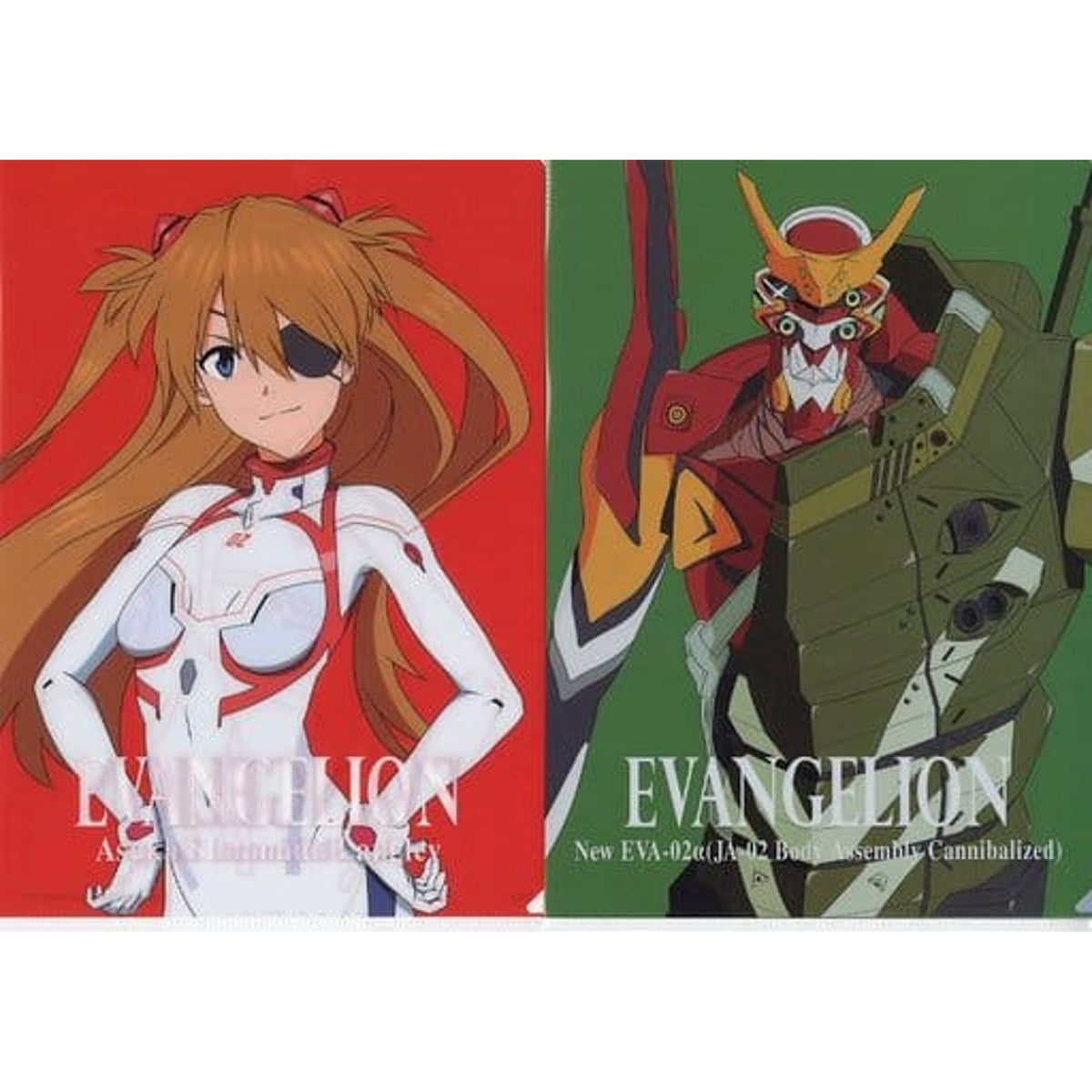 Evangelion: 3.0+1.0 Thrice Upon a Time Asuka Shikinami Langley White Plug Suit Ichiban Kuji Unit 13 Starts Up! A4 Clear File Set 2 Pieces Prize G [USED]