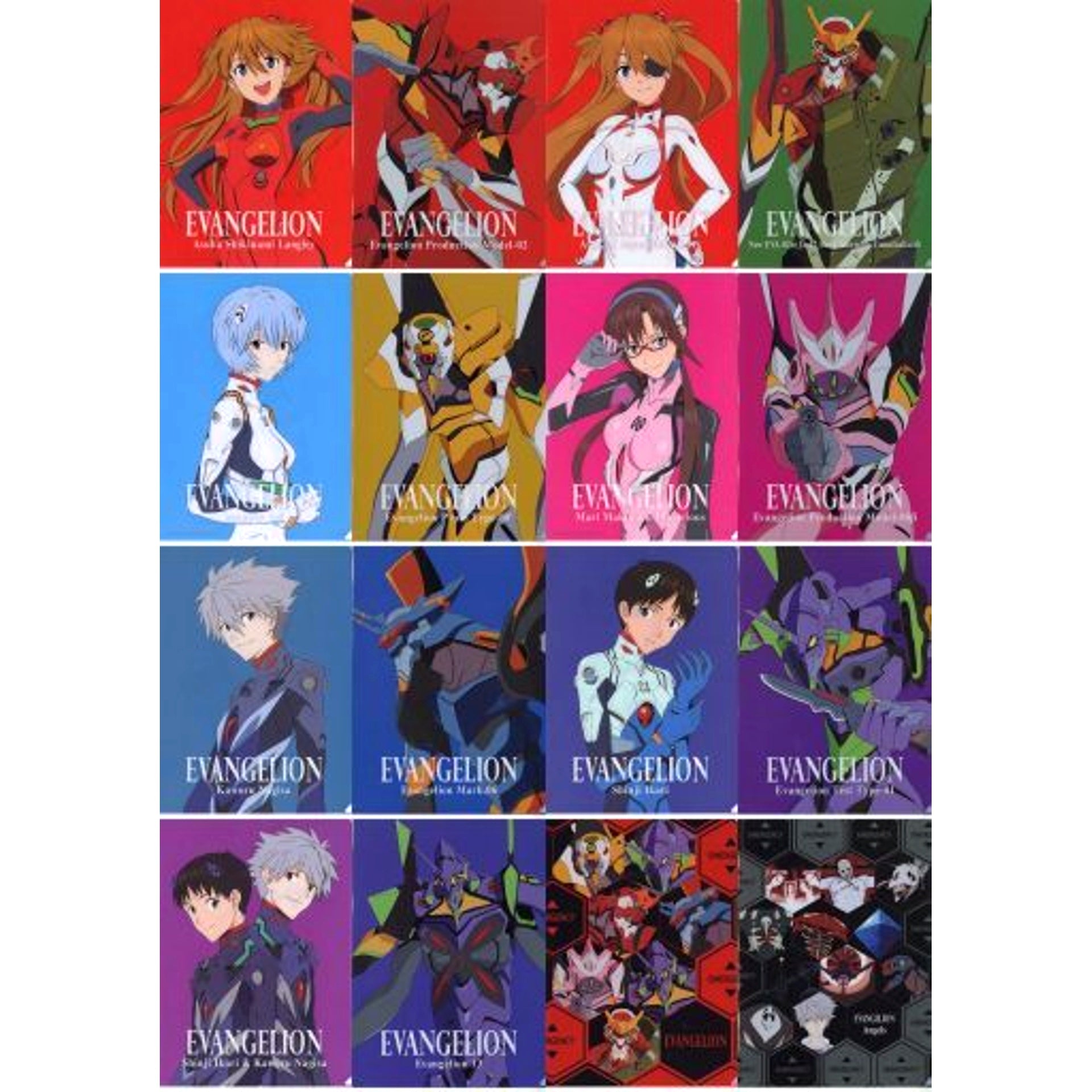 Set of 8 A4 Clear File Set of 2 G Prize Ichiban Kuji Evangelion 3.0+1.0 Thrice Upon a Time Unit-13 Activation [USED]