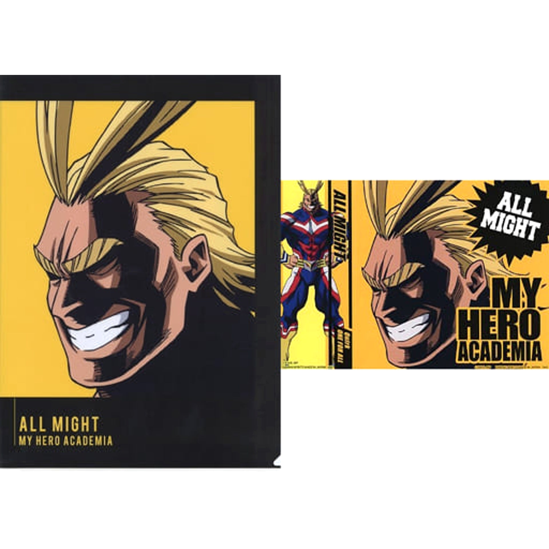 My Hero Academia All Might Ichiban Kuji Get a Chance! A4 Clear File & Sticker Set Prize H [USED]