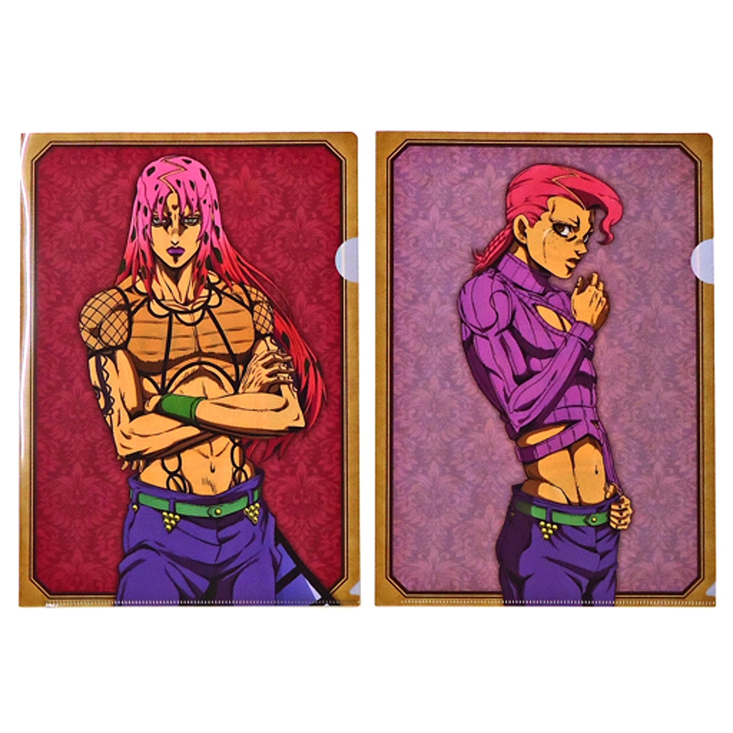 Vinegar Doppio Diavolo A4 Clear File Set of 2 Vol. 2 JoJo's Bizarre Adventure Part 5 Golden Wind Part 6 Stone Ocean Anime Commemoration Special Event JoJo Aratanaru Tabidachi Vol. 2 [USED]