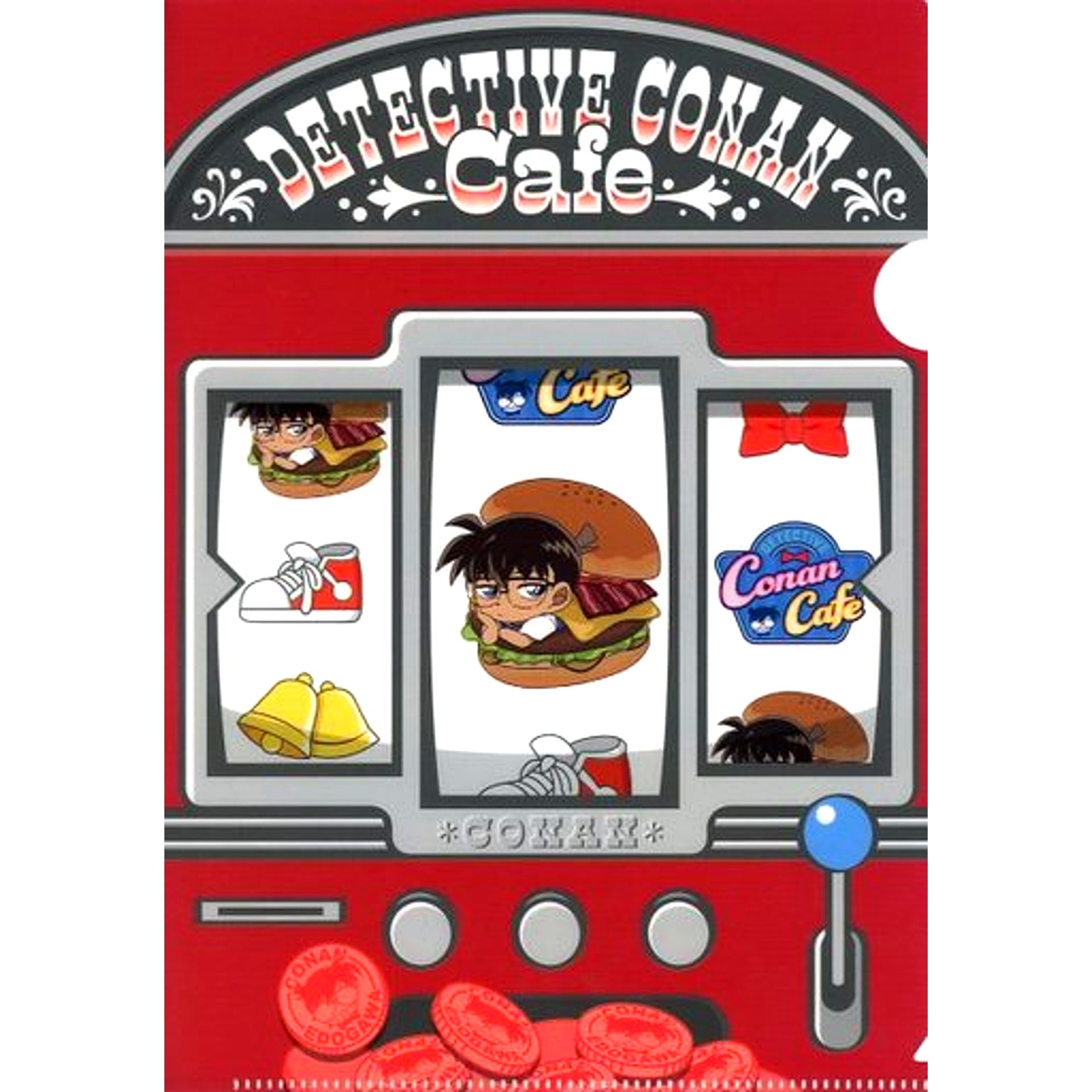 Conan Edogawa Food Mini Character E Prize 1 A5 Mini Clear File Sega Lucky Kuji ONLINE Detective Conan Cafe American Diner FILE.2 [USED]