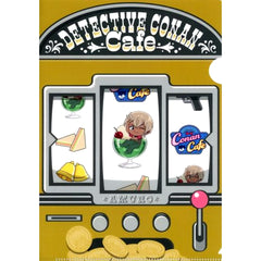 Toru Amuro Food Mini Character E Prize 3 A5 Mini Clear File Sega Lucky Kuji ONLINE Detective Conan Cafe American Diner FILE.2 [USED]