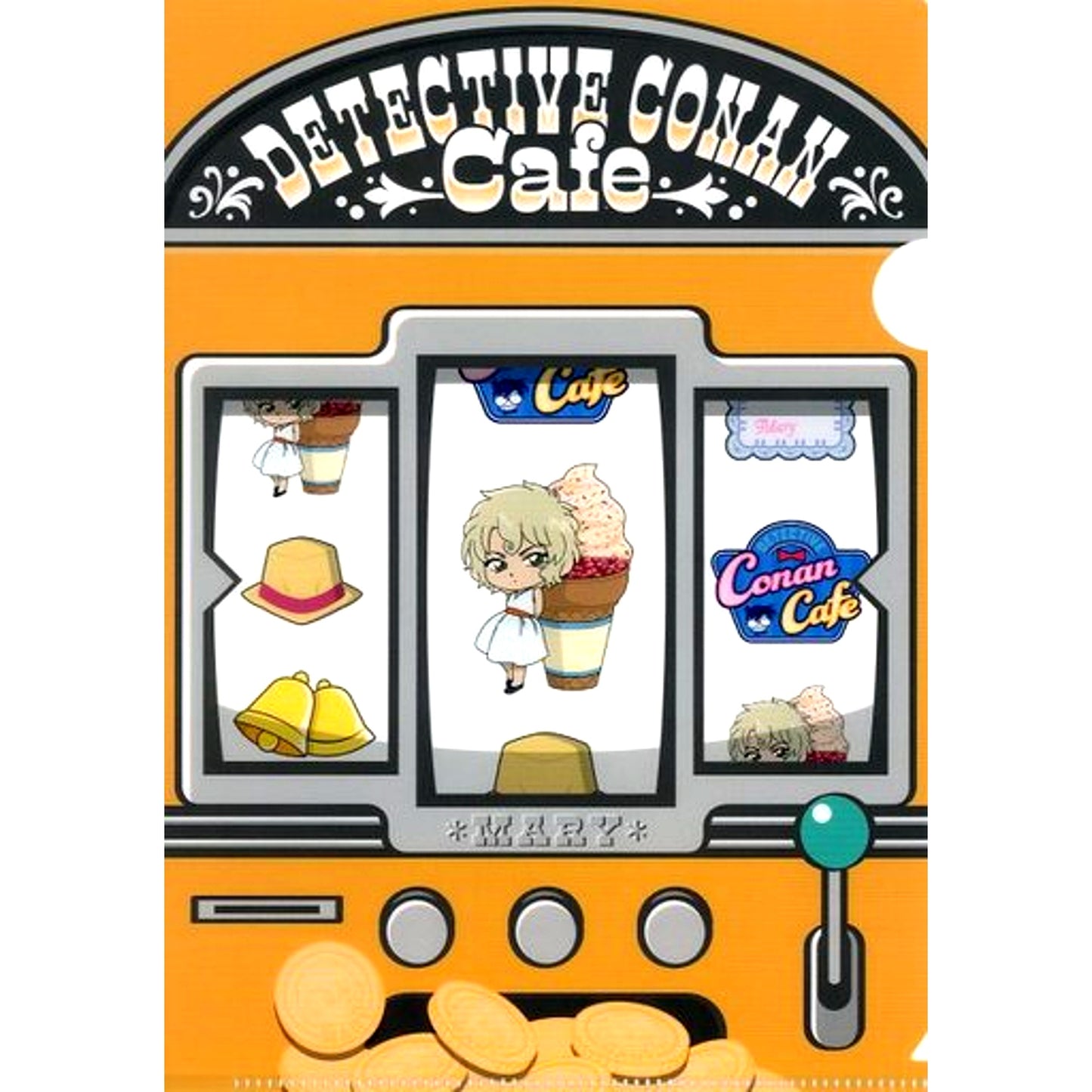 Mary Sera Food Mini Character E Prize 6 A5 Mini Clear File Sega Lucky Kuji ONLINE Detective Conan Cafe American Diner FILE.2 [USED]