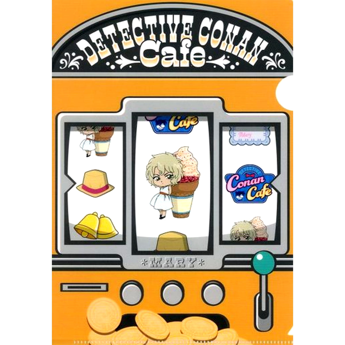 Mary Sera Food Mini Character E Prize 6 A5 Mini Clear File Sega Lucky Kuji ONLINE Detective Conan Cafe American Diner FILE.2 [USED]