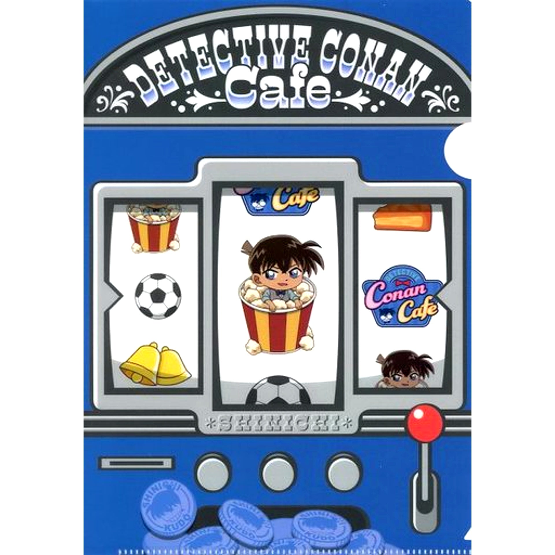 Shinichi Kudo Food Mini Character E Prize 7 A5 Mini Clear File Sega Lucky Kuji ONLINE Detective Conan Cafe American Diner FILE.2 [USED]