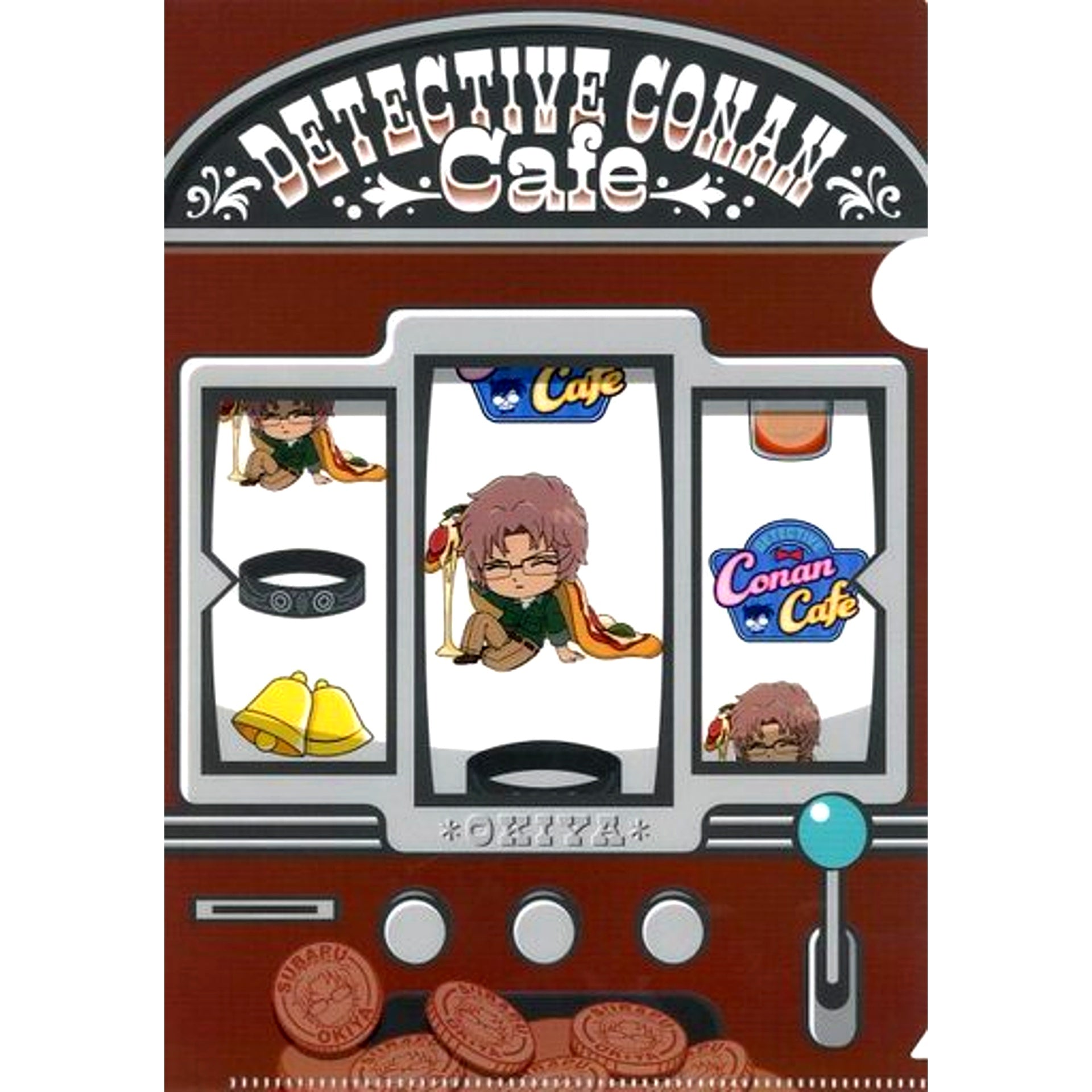 Subaru Okiya Food Mini Character E Prize 10 A5 Mini Clear File Sega Lucky Kuji ONLINE Detective Conan Cafe American Diner FILE.2 [USED]