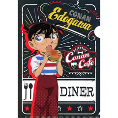 Conan Edogawa Normal E Prize 13 A5 Mini Clear File Sega Lucky Kuji ONLINE Detective Conan Cafe American Diner FILE.2 [USED]