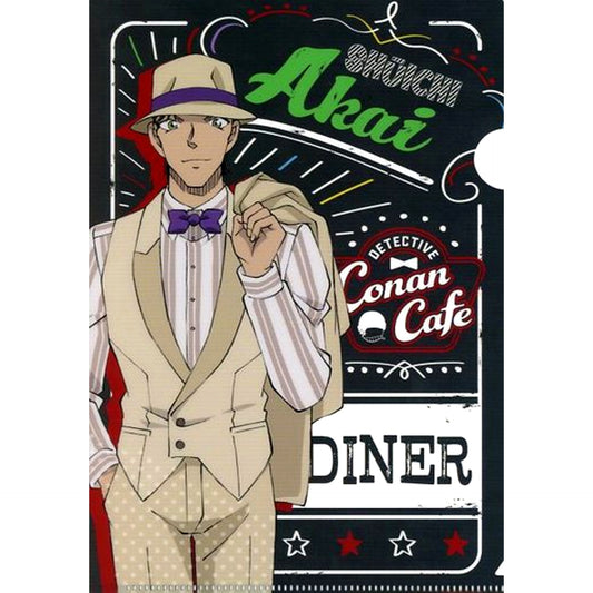 Shuichi Akai Normal E Prize 14 A5 Mini Clear File Sega Lucky Kuji ONLINE Detective Conan Cafe American Diner FILE.2 [USED]