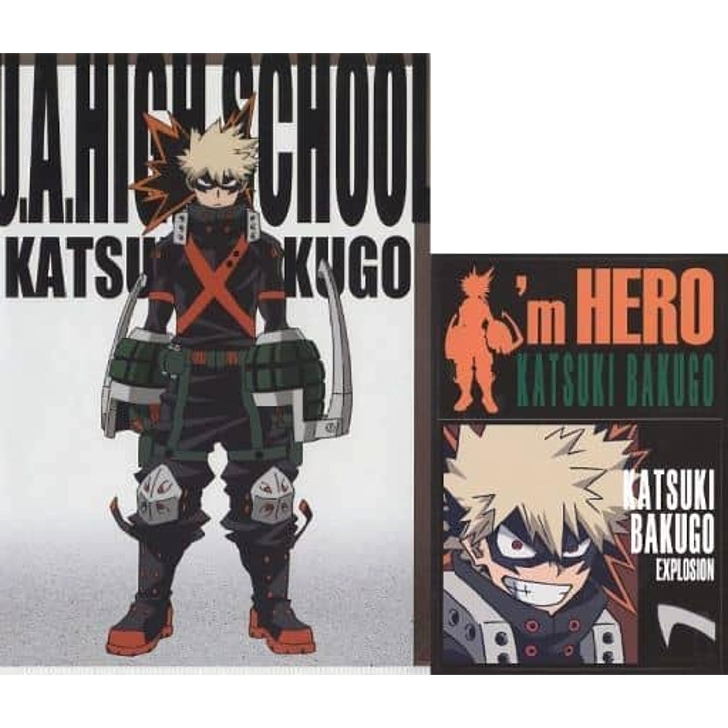 My Hero Academia Katsuki Bakugo Ichiban Kuji HERO VS VILLAINS Clear File & Sticker Set Prize I [USED]