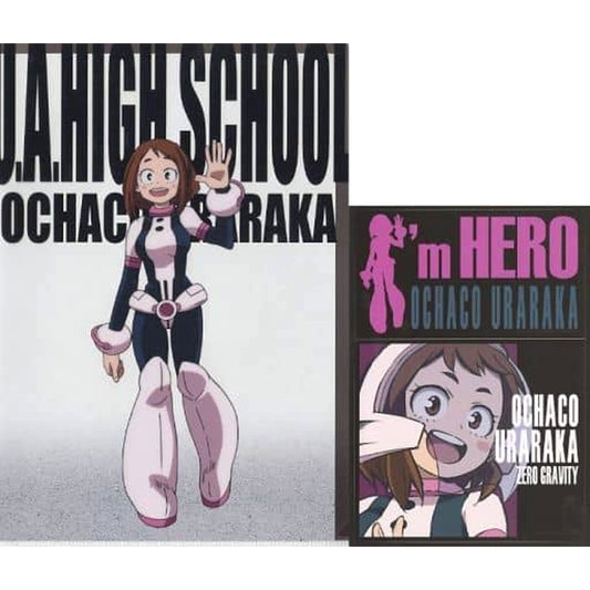 My Hero Academia Ochaco Uraraka Ichiban Kuji HERO VS VILLAINS Clear File & Sticker Set Prize I [USED]