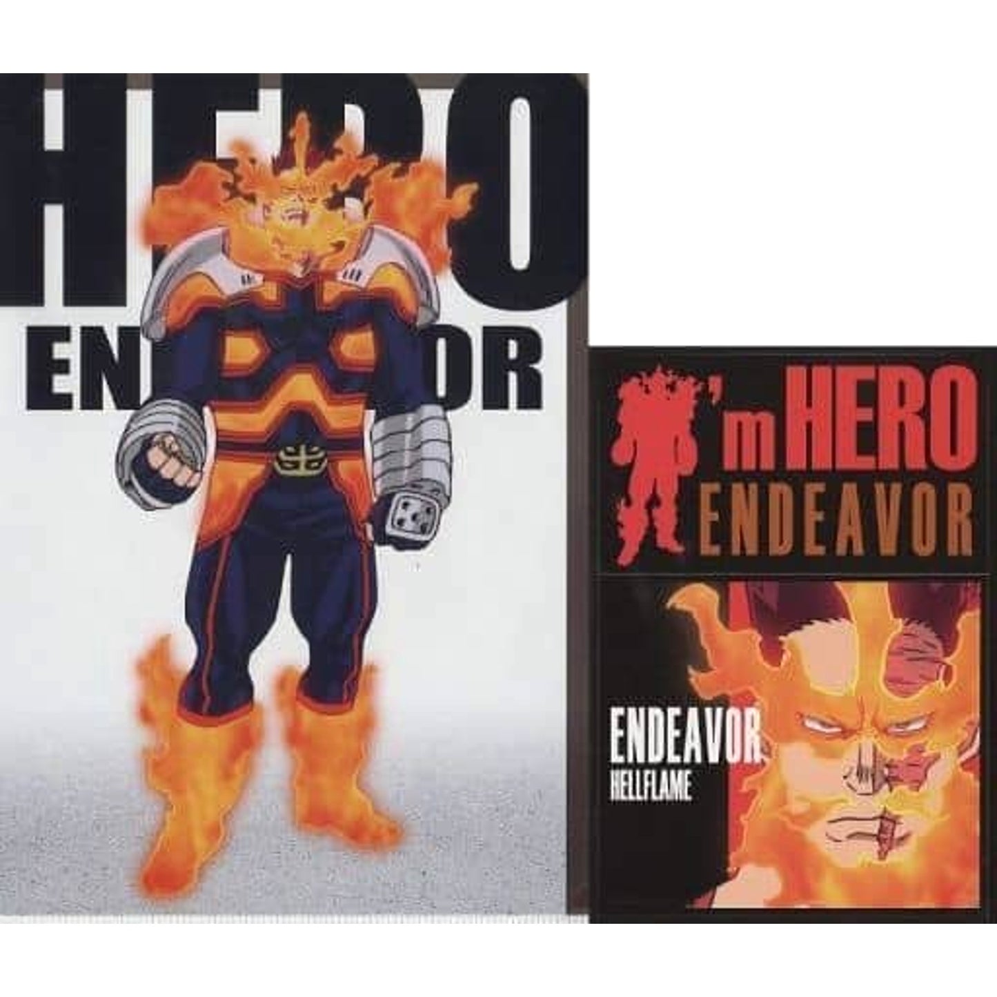 My Hero Academia Endevor Ichiban Kuji HERO VS VILLAINS Clear File & Sticker Set Prize I [USED]