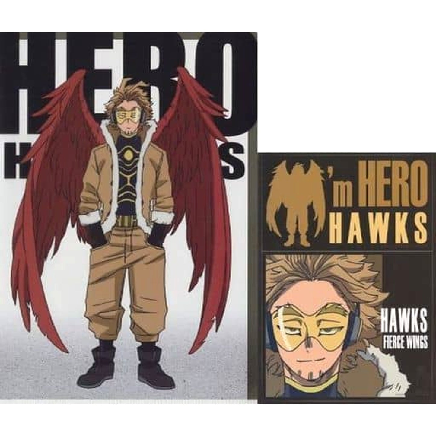 My Hero Academia Hawks Ichiban Kuji HERO VS VILLAINS Clear File & Sticker Set Prize I [USED]
