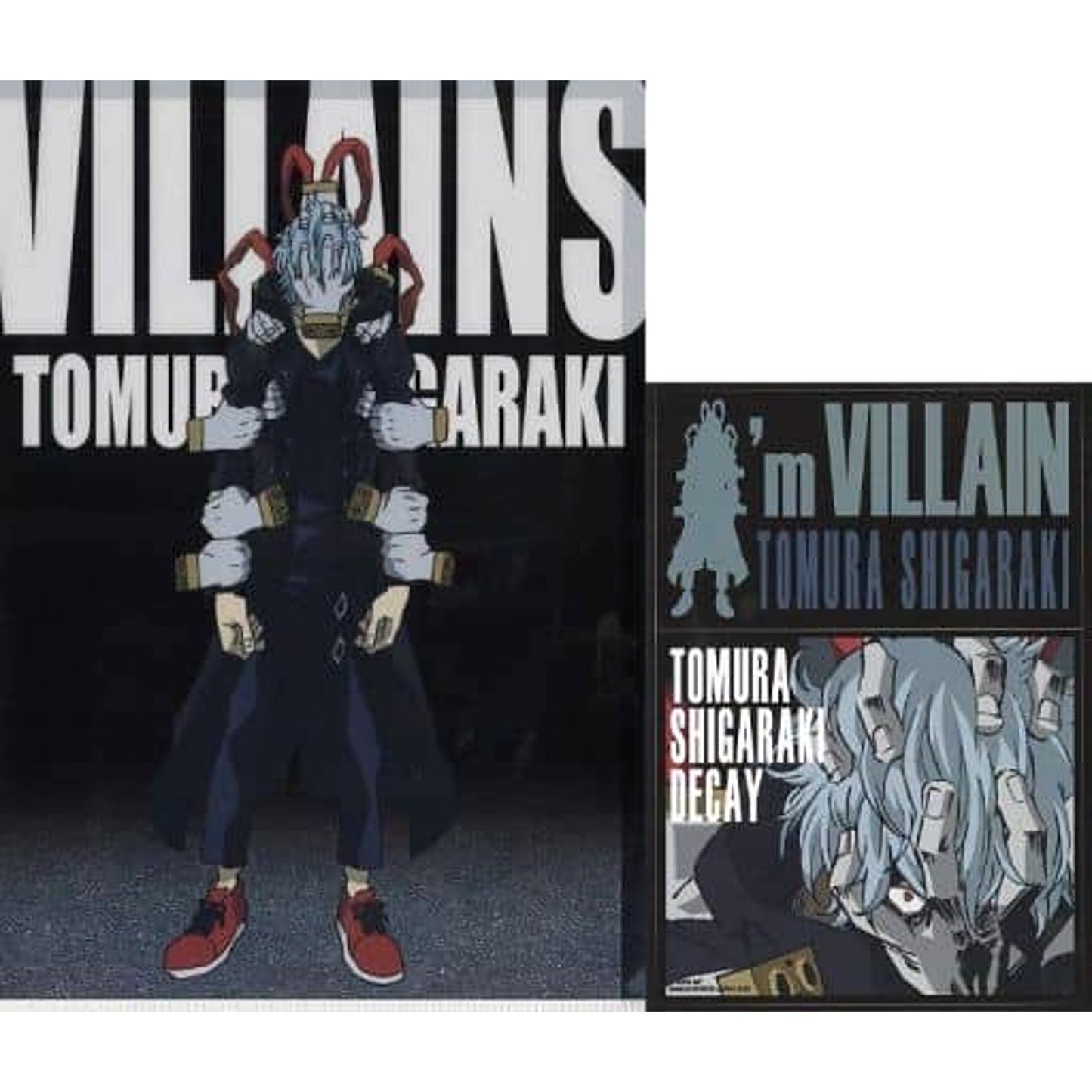 My Hero Academia Tomura Shigaraki Ichiban Kuji HERO VS VILLAINS Clear File & Sticker Set Prize I [USED]