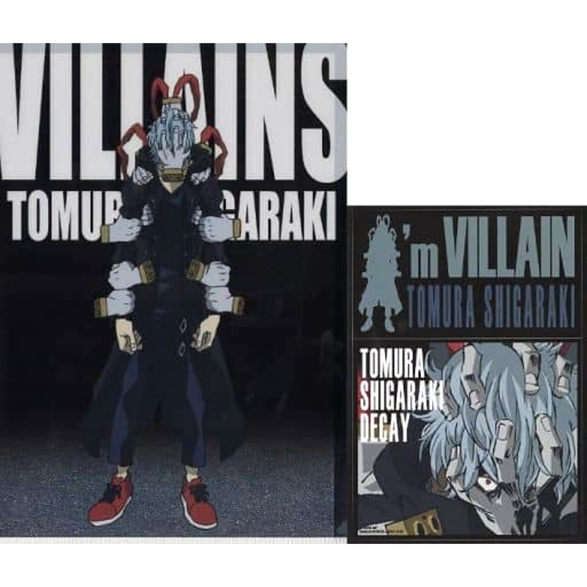 My Hero Academia Tomura Shigaraki Ichiban Kuji HERO VS VILLAINS Clear File & Sticker Set Prize I [USED]