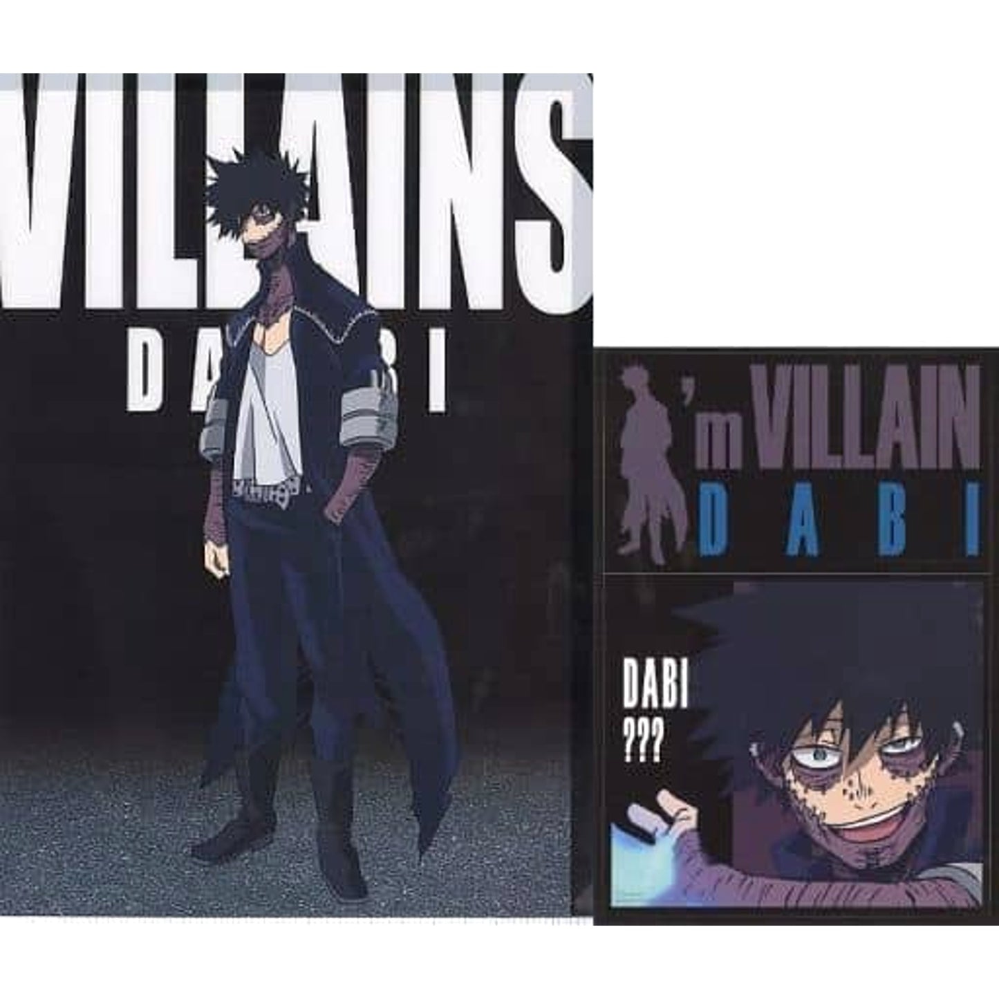 My Hero Academia Dabi Ichiban Kuji HERO VS VILLAINS Clear File & Sticker Set Prize I [USED]