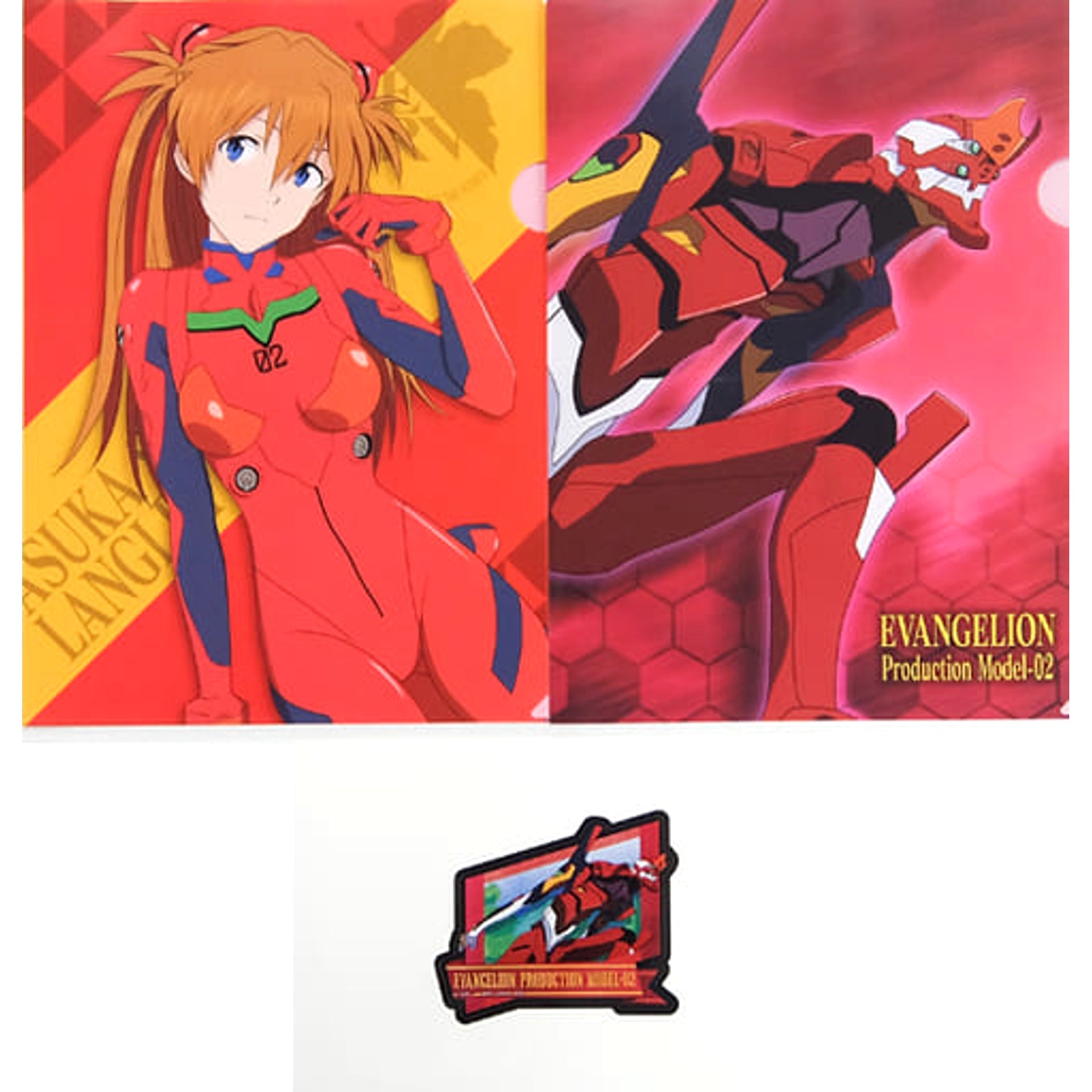 Evangelion: 3.0+1.0 Thrice Upon a Time Asuka Shikinami Langley Plug Suit Red Ichiban Kuji Operation Begins! A4 Clear File & Sticker Set Prize I [USED]