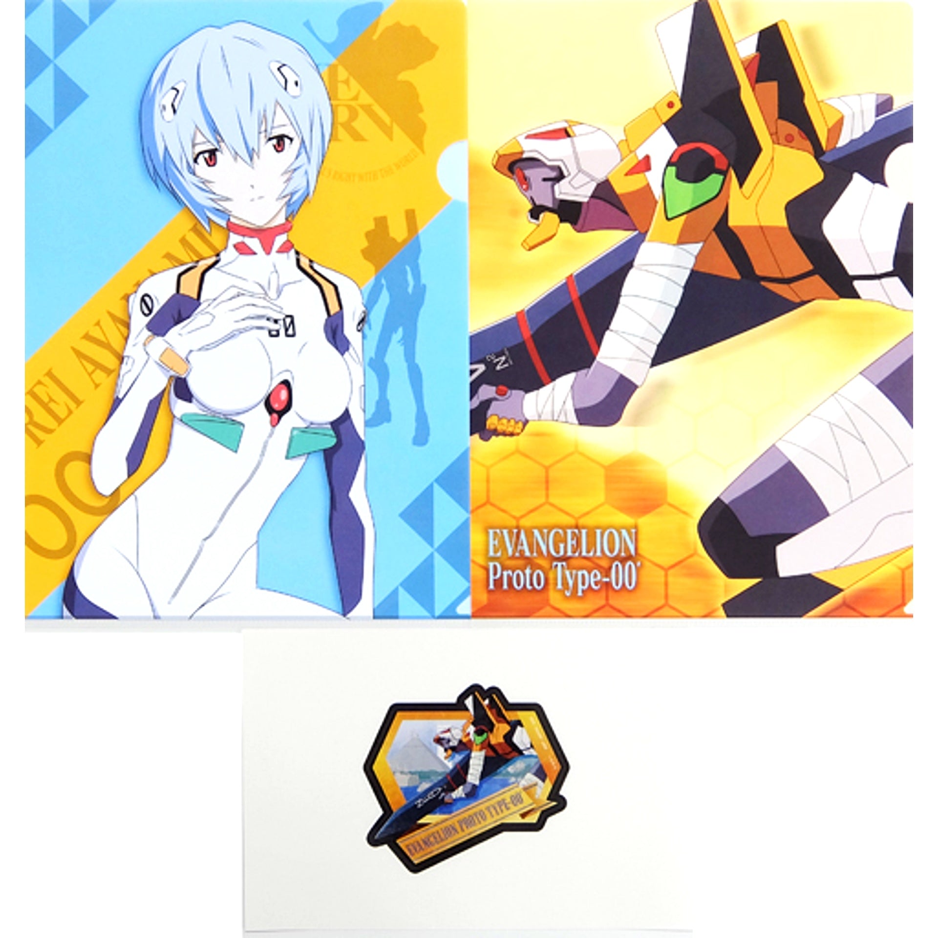 Rei Ayanami - Plugsuit White A4 Clear File and Sticker Set Ichiban Kuji Evangelion 3.0+1.0 Sakusen Kaishi Prize I [USED]