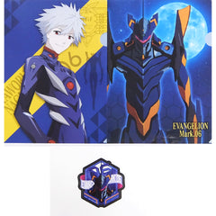 Evangelion: 3.0+1.0 Thrice Upon a Time Kaworu Nagisa Ichiban Kuji Operation Begins! A4 Clear File & Sticker Set Prize I [USED]