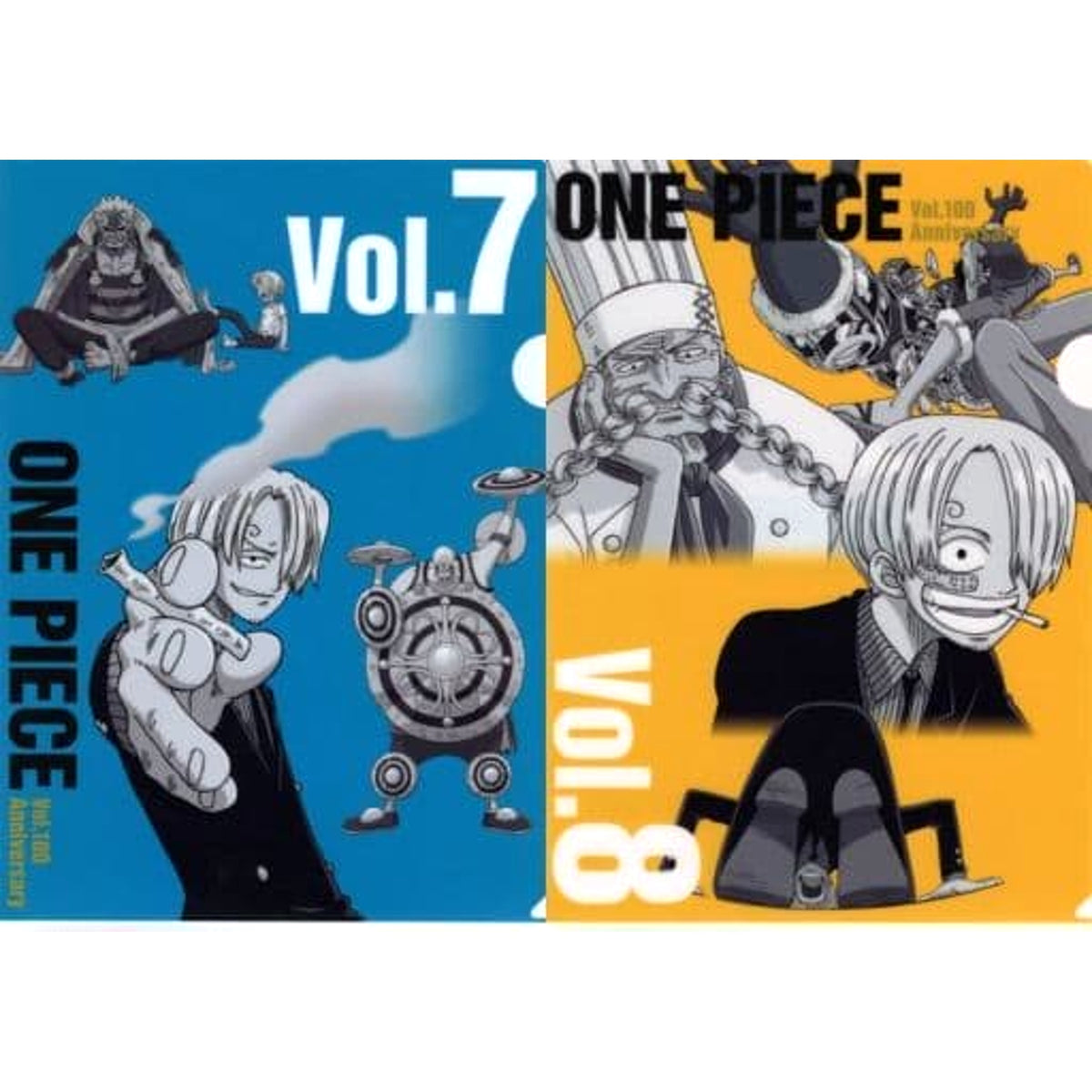 One Piece Vol.7&8 Ichiban Kuji Vol.100 Anniversary History Clear File Set Prize N [USED]