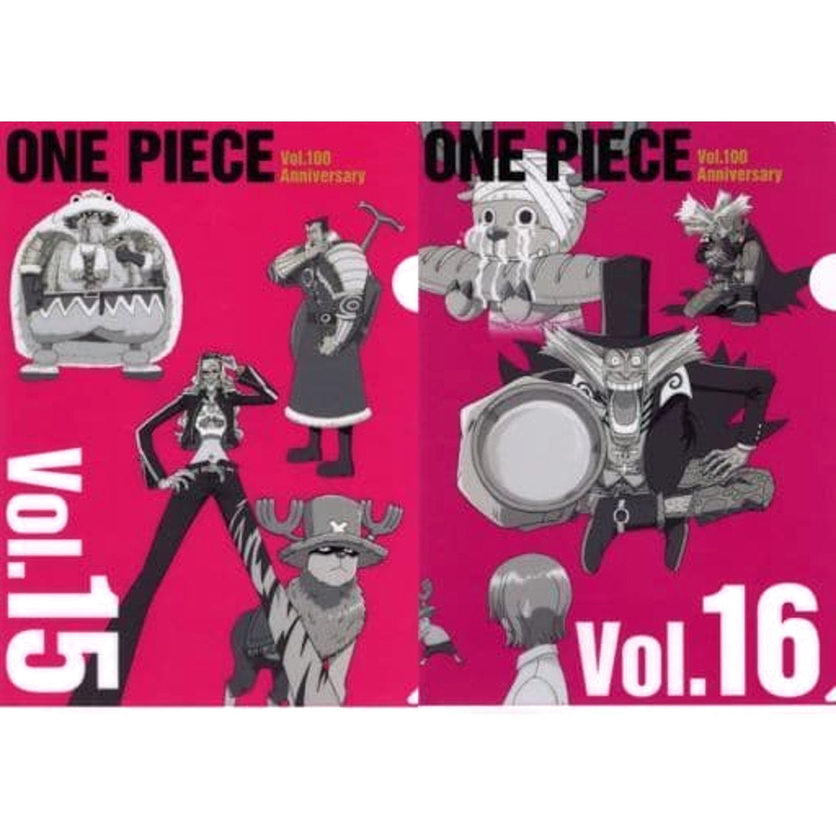 One Piece Vol.15&16 Ichiban Kuji Vol.100 Anniversary History Clear File Set Prize N [USED]