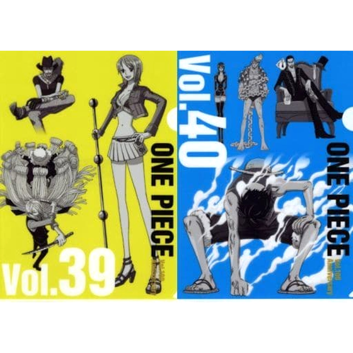 One Piece Vol.39&40 Ichiban Kuji Vol.100 Anniversary History Clear File Set Prize N [USED]
