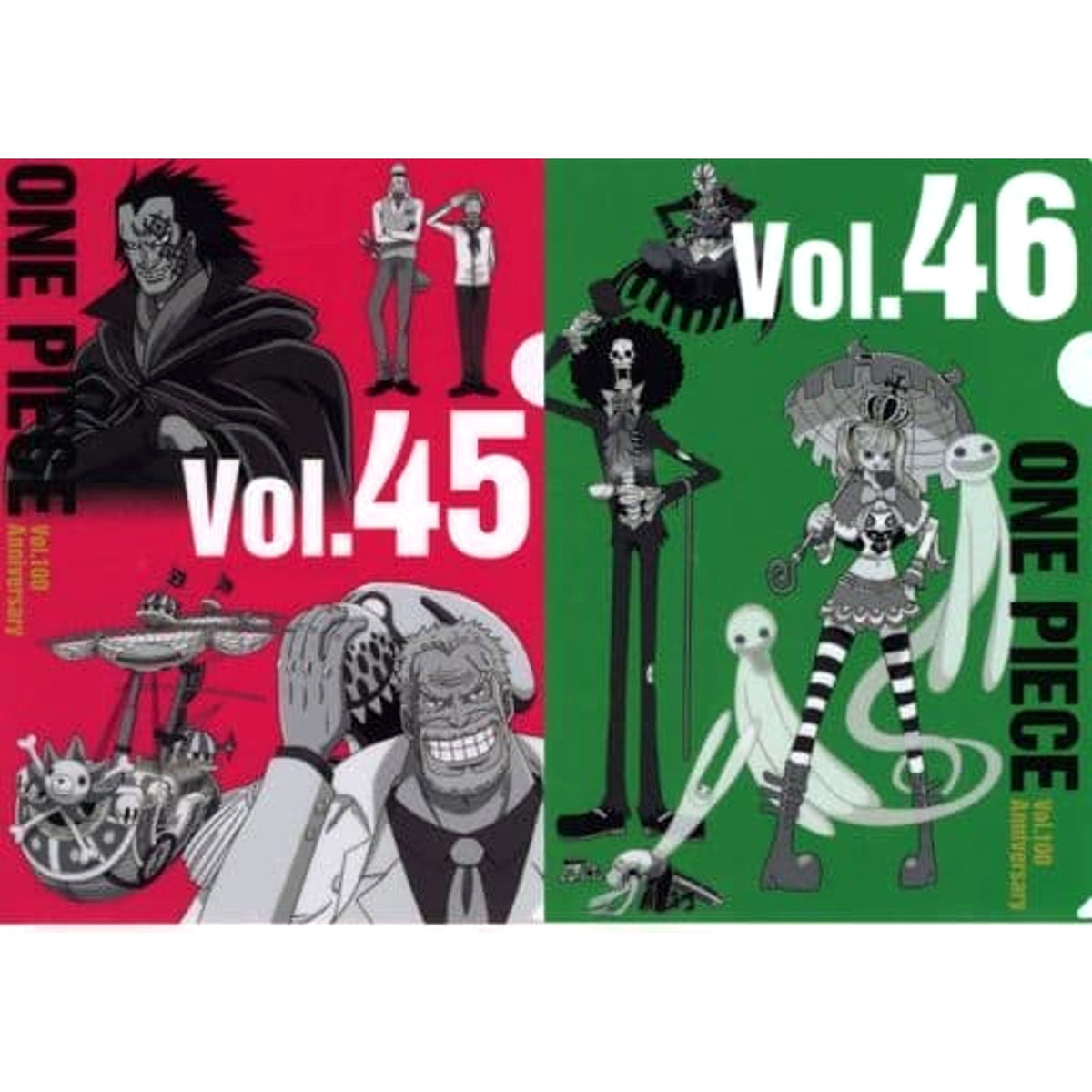 One Piece Vol.45&46 Ichiban Kuji Vol.100 Anniversary History Clear File Set Prize N [USED]