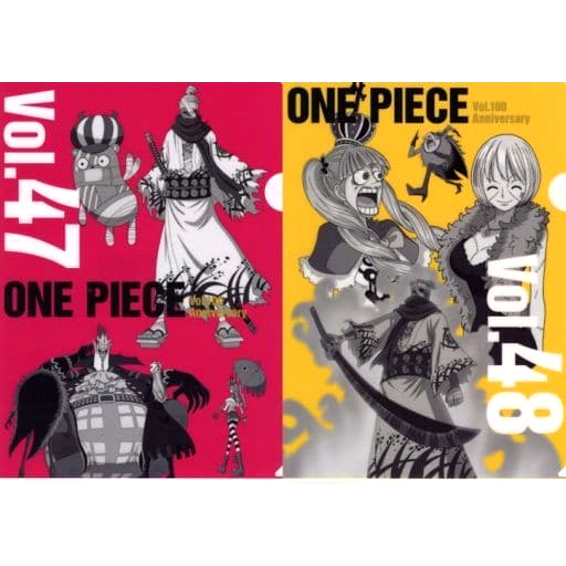 One Piece Vol.47&48 Ichiban Kuji Vol.100 Anniversary History Clear File Set Prize N [USED]