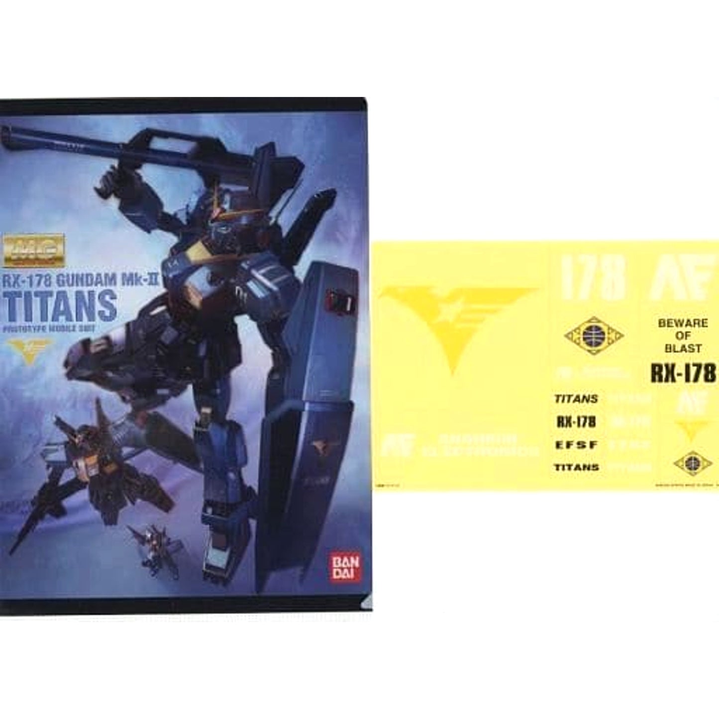 Mobile Suit Gundam Gundam Mk-II Ver. 2.0 Titans HD Color MG Ichiban Kuji Gunpla 2021 A4 Clear File & Sticker Set Prize I [USED]