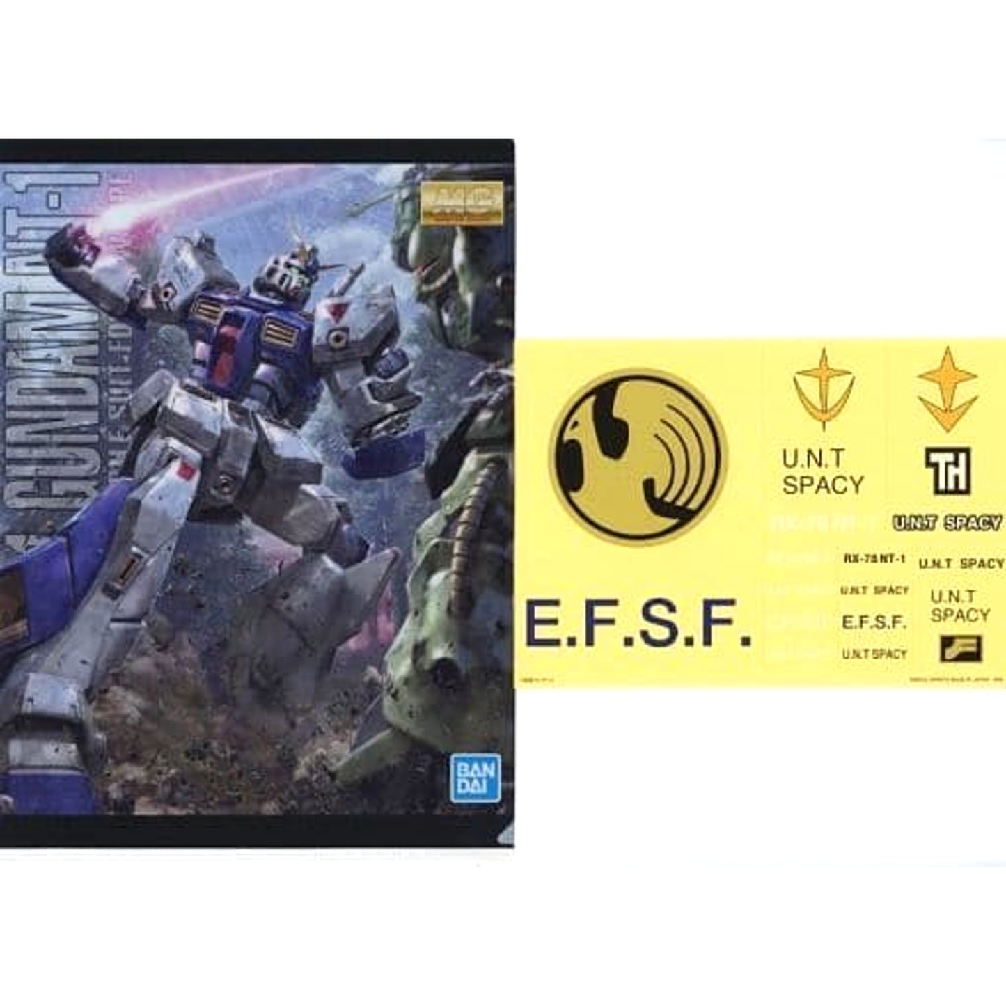 Mobile Suit Gundam Gundam NT-1 Ver.2.0 MG Ichiban Kuji Gunpla 2021 A4 Clear File & Sticker Set Prize I [USED]