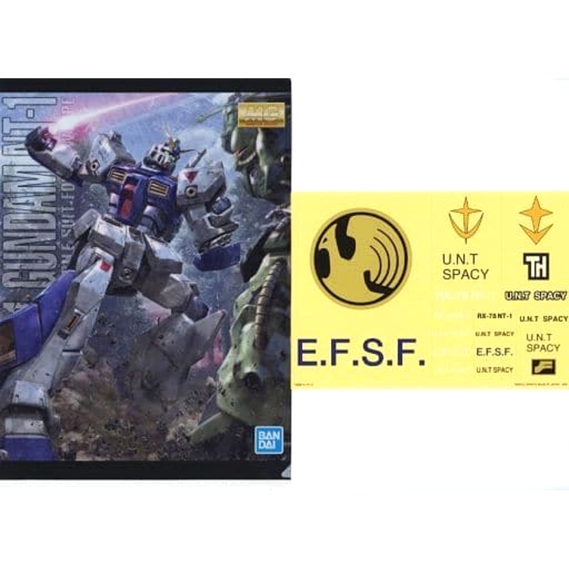 Mobile Suit Gundam Gundam NT-1 Ver.2.0 MG Ichiban Kuji Gunpla 2021 A4 Clear File & Sticker Set Prize I [USED]