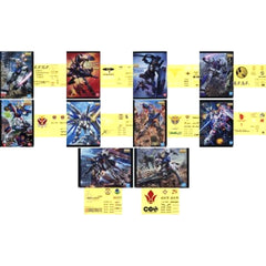 Mobile Suit Gundam Gundam & Others MG All 10 Types Set Ichiban Kuji Gunpla 2021 A4 Clear File & Sticker Set Prize I [USED]
