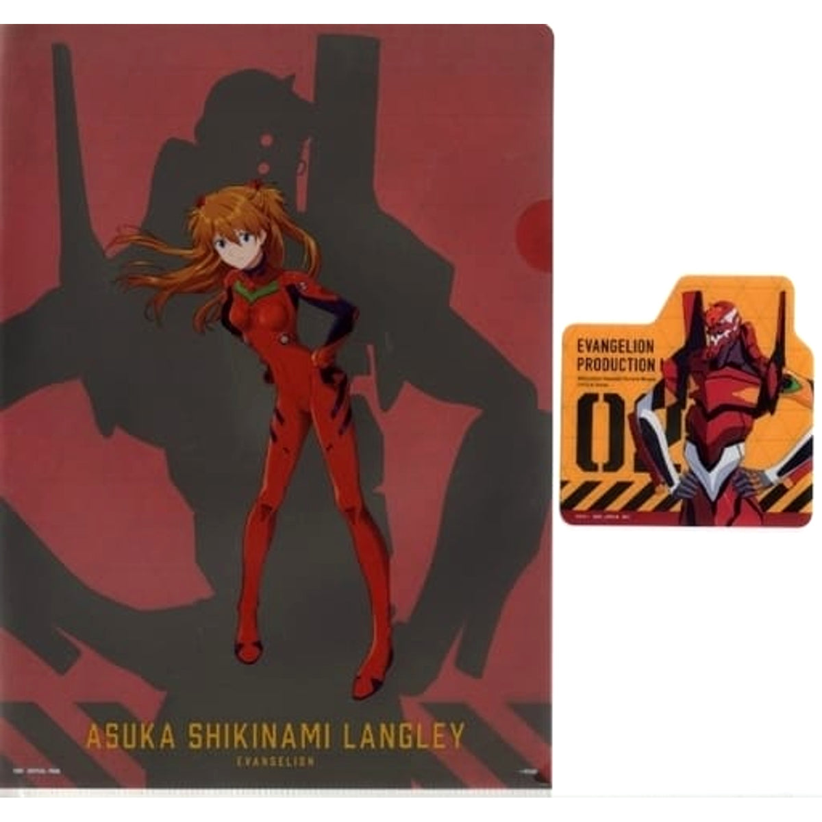 Evangelion Asuka Shikinami Langley Unit 2 Ichiban Kuji Mark.06, Descends! A4 Clear File & Sticker Set Prize I [USED]