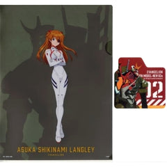 Evangelion Asuka Shikinami Langley New Unit 02 Alpha Ichiban Kuji Mark.06, Descends! A4 Clear File & Sticker Set Prize I [USED]
