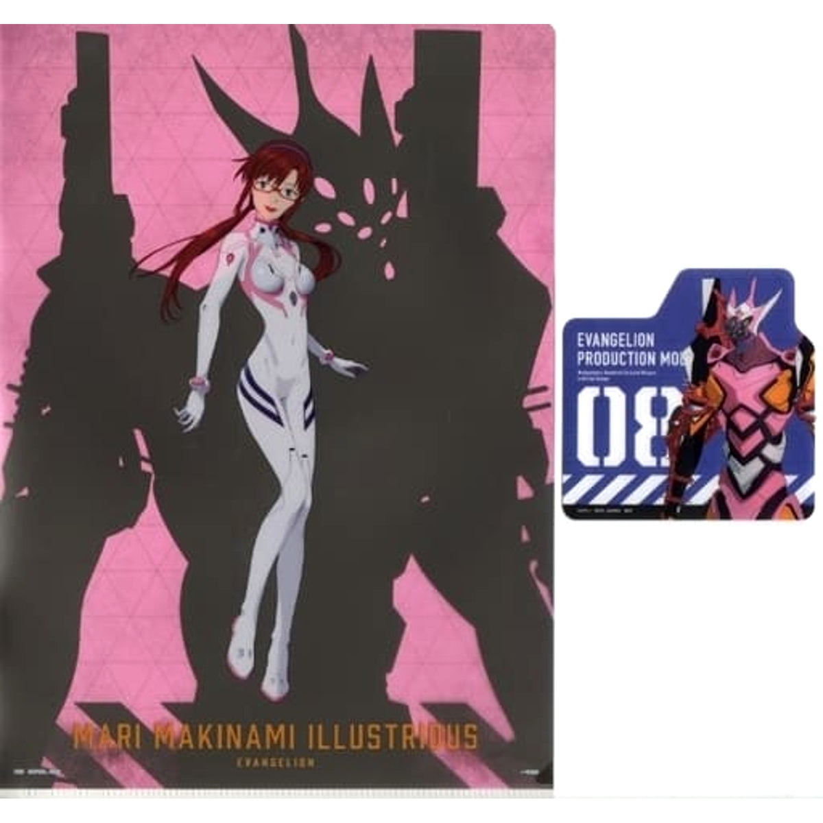 Evangelion Makinami Mari Illustrious Unit 8 Ichiban Kuji Mark.06, Descends! A4 Clear File & Sticker Set Prize I [USED]