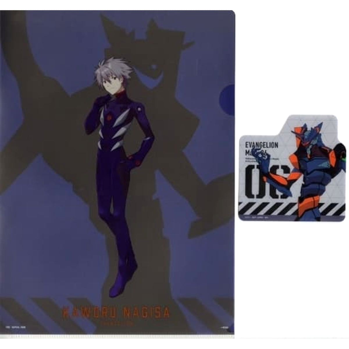 Evangelion Kaworu Nagisa Mark.6 Ichiban Kuji Mark.06, Descends! A4 Clear File & Sticker Set Prize I [USED]